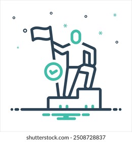 Icono de mezcla de colores de Vector para conquistar