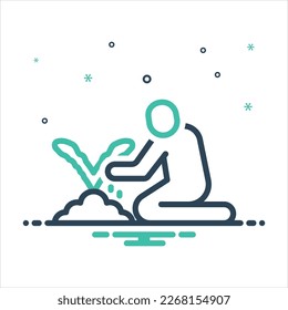 Vector colorful mix icon for conservation