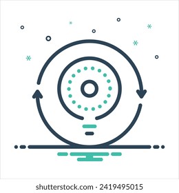 Icono de mezcla de colores vectoriales para la consistencia