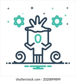Vector colorful mix icon for conspiracy