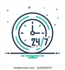 Vector colorful mix icon for constantly