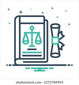 Vector colorful mix icon for constitute