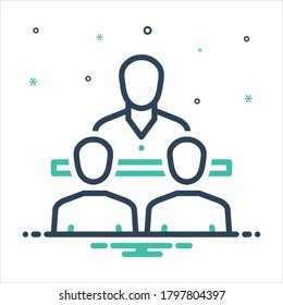 Icono de mezcla de colores vectoriales para consultor