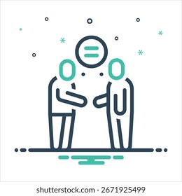 Ícone de mistura colorida vetorial para parceiros de consultoria