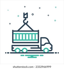 Vector colorful mix icon for container