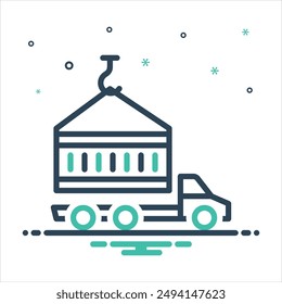 Vector colorful mix icon for container