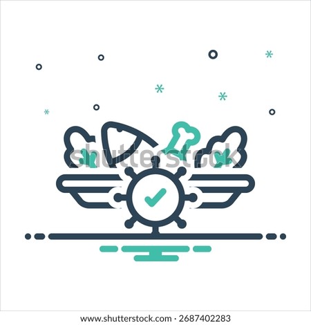 Vector colorful mix icon for contamination control