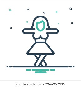 Vector colorful mix icon for contemporary