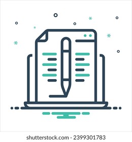 Vector colorful mix icon for content