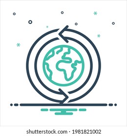 Vector colorful mix icon for continuity