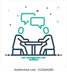 Icono de mezcla de colores vectorial para la conversación