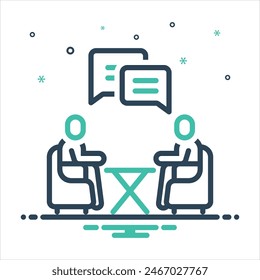 Vector de mezcla colorida para la conversación