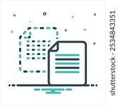 Vector colorful mix icon for copy
