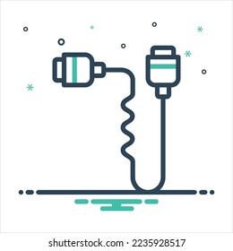 Vector colorful mix icon for cord