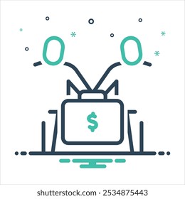 Icono de mezcla de colores de Vector para corruptos