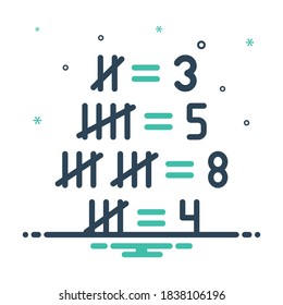 Vector colorful mix icon for count
