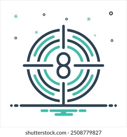 Icono de mezcla de colores de Vector para cuenta regresiva
