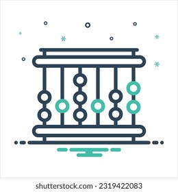 Vector colorful mix icon for counting