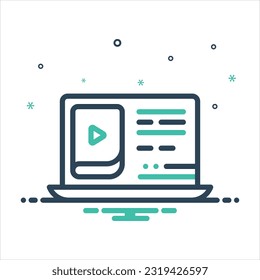 Vector colorful mix icon for course