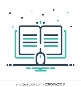 Vector colorful mix icon for course