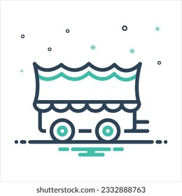 Vector colorful mix icon for covered