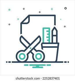 Vector colorful mix icon for crafts