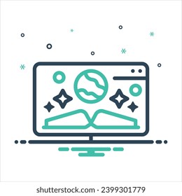 Vector colorful mix icon for creation