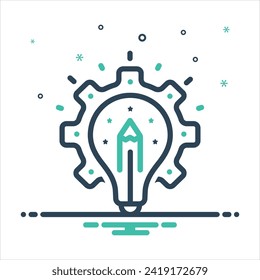 Icono de mezcla de colores vectoriales para una idea creativa
