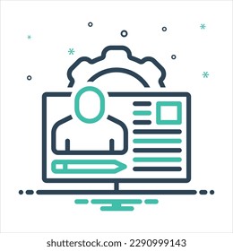 Vector colorful mix icon for creator