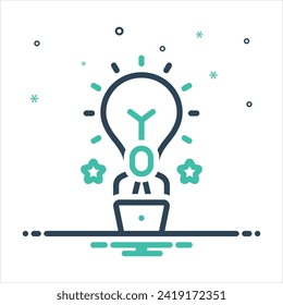 Vector colorful mix icon for creator