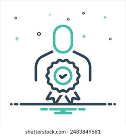 Icono de mezcla colorida de Vector para credibilidad