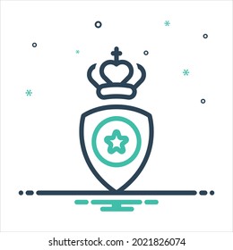Vector colorful mix icon for crest