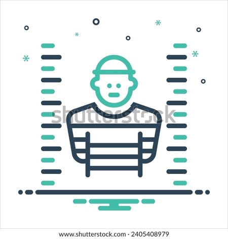 Vector colorful mix icon for criminal
