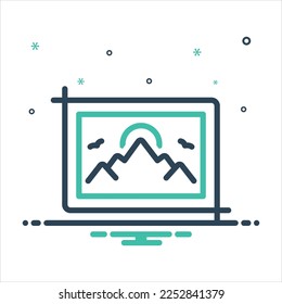 Vector colorful mix icon for crop