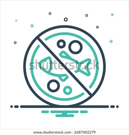 Vector colorful mix icon for cross contamination