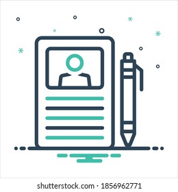 Icono de mezcla de colores vectorial para el currículum