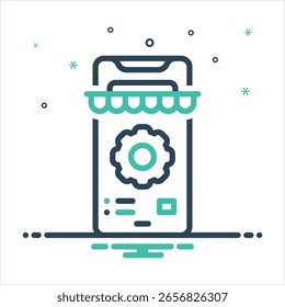 Icono de mezcla de colores de Vector para personalizar
