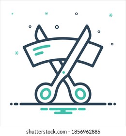 Vector colorful mix icon for cut