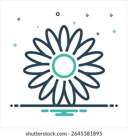 Vector colorful mix icon for daisy