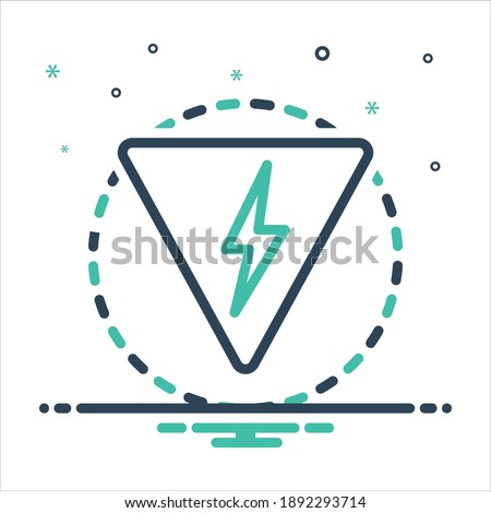 Vector colorful mix icon for danger