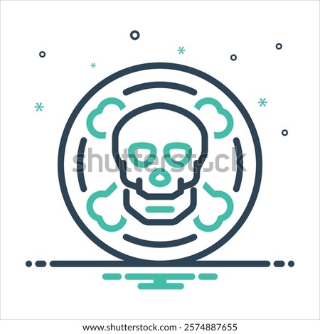 Vector colorful mix icon for danger