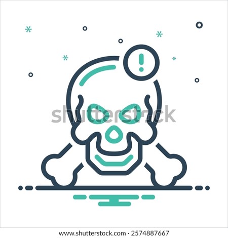 Vector colorful mix icon for dangerous