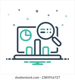 Vector colorful mix icon for data theorizing