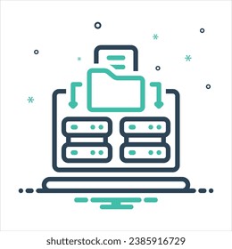 Icono de mezcla de colores vectoriales para la extracción de datos