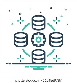 Icono de mezcla de colores de Vector para la organización de datos