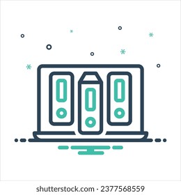 Vector colorful mix icon for database
