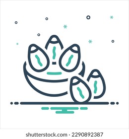Vector colorful mix icon for dates