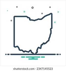 Vector colorful mix icon for dayton