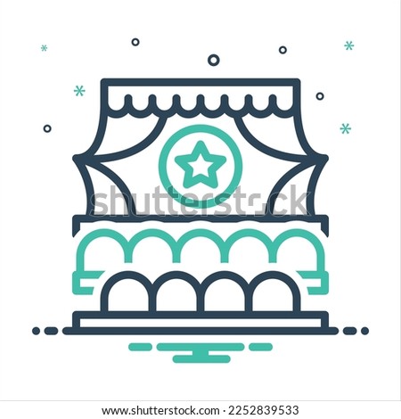 Vector colorful mix icon for debut