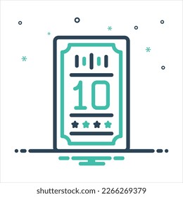 Vector colorful mix icon for decade